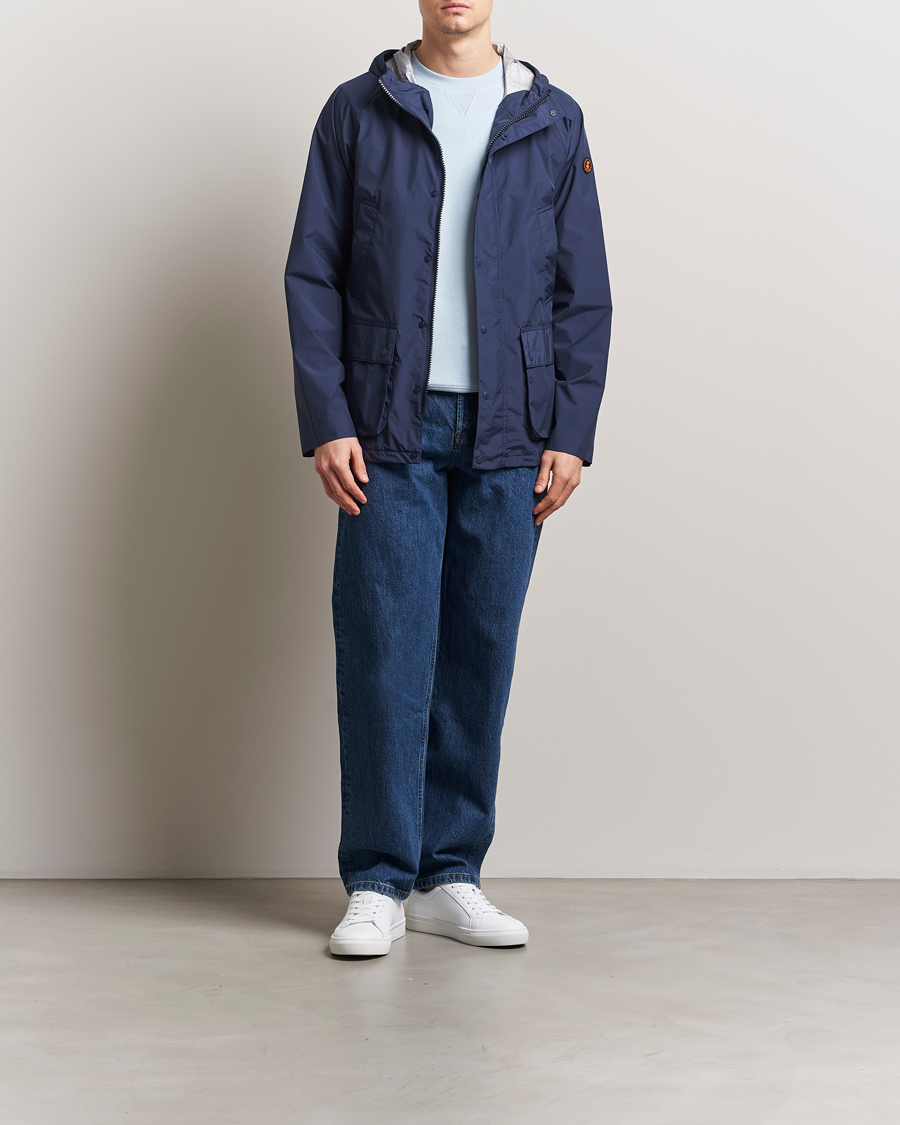 Homme | Manteaux Et Vestes | Save The Duck | Ghibli Wind/Water Resistant Hooded Jacket Navy Blue