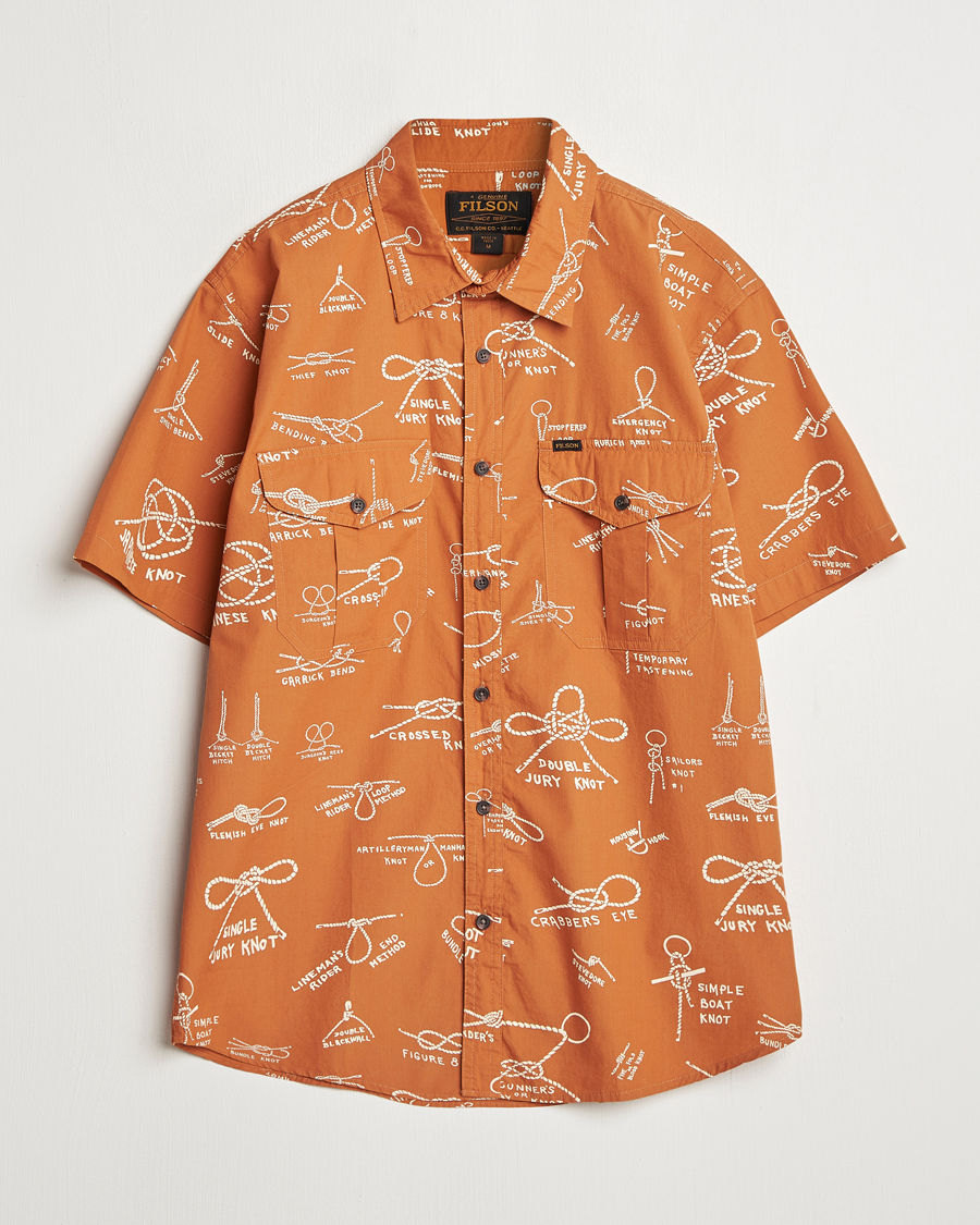 Homme | Chemises | Filson | Washed Short Sleeve Shirt Bourbon