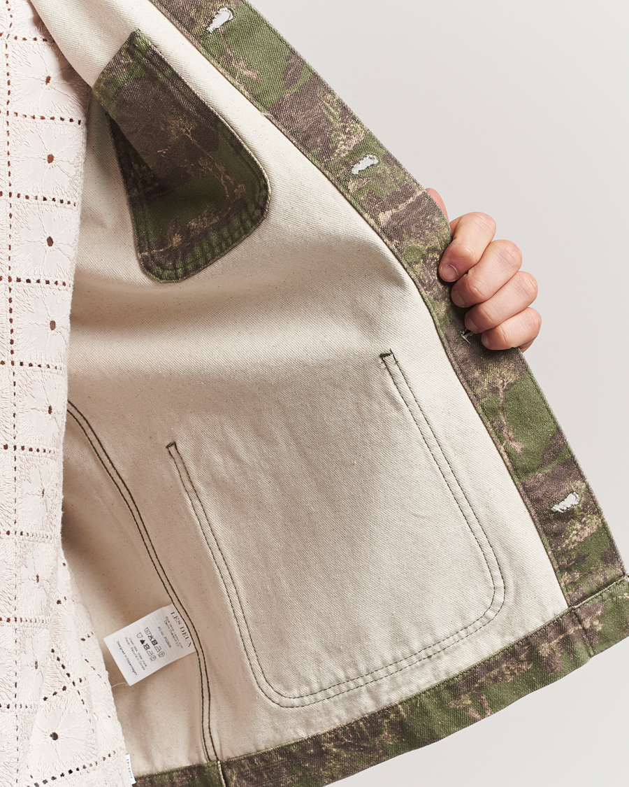 Homme | Chemises | LES DEUX | Layton AOP Denim Overshirt Camo