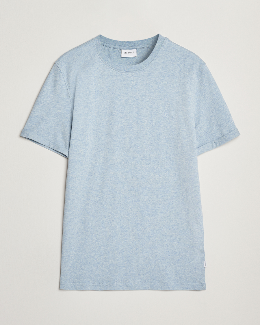 Homme | T-shirts | LES DEUX | Nørregaard Tonal T-Shirt Xenon Blue Melange