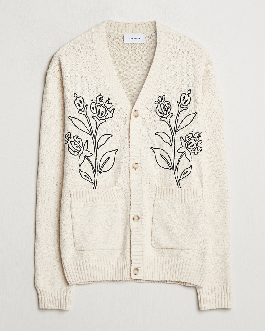 Homme | Pulls Et Tricots | LES DEUX | Brad Embroidery Cardigan Ivory