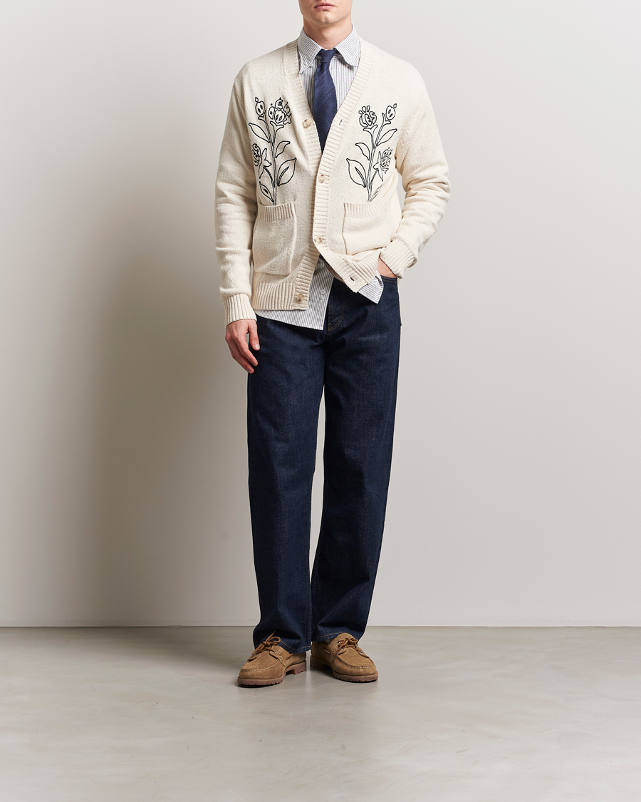Homme | Pulls Et Tricots | LES DEUX | Brad Embroidery Cardigan Ivory