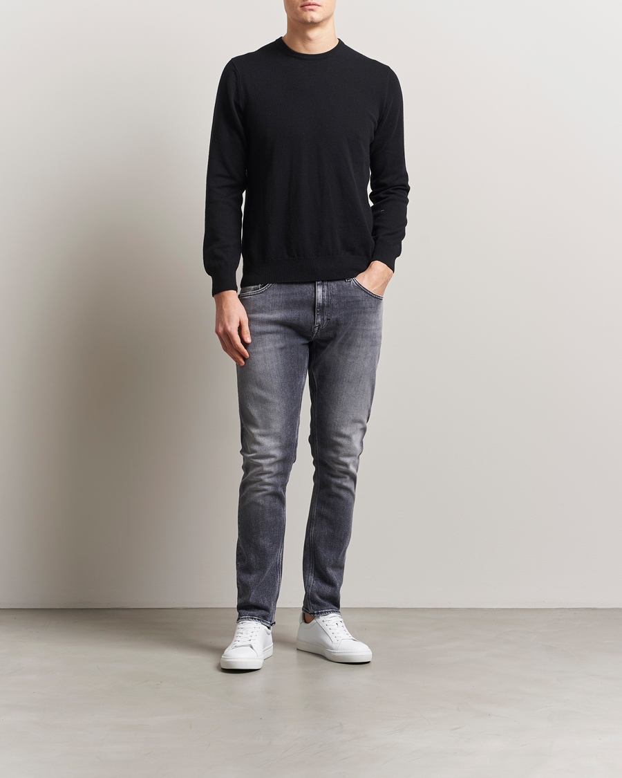 Homme | Jeans | Tiger of Sweden | Pistolero Stretch Cotton Jeans Washed Black