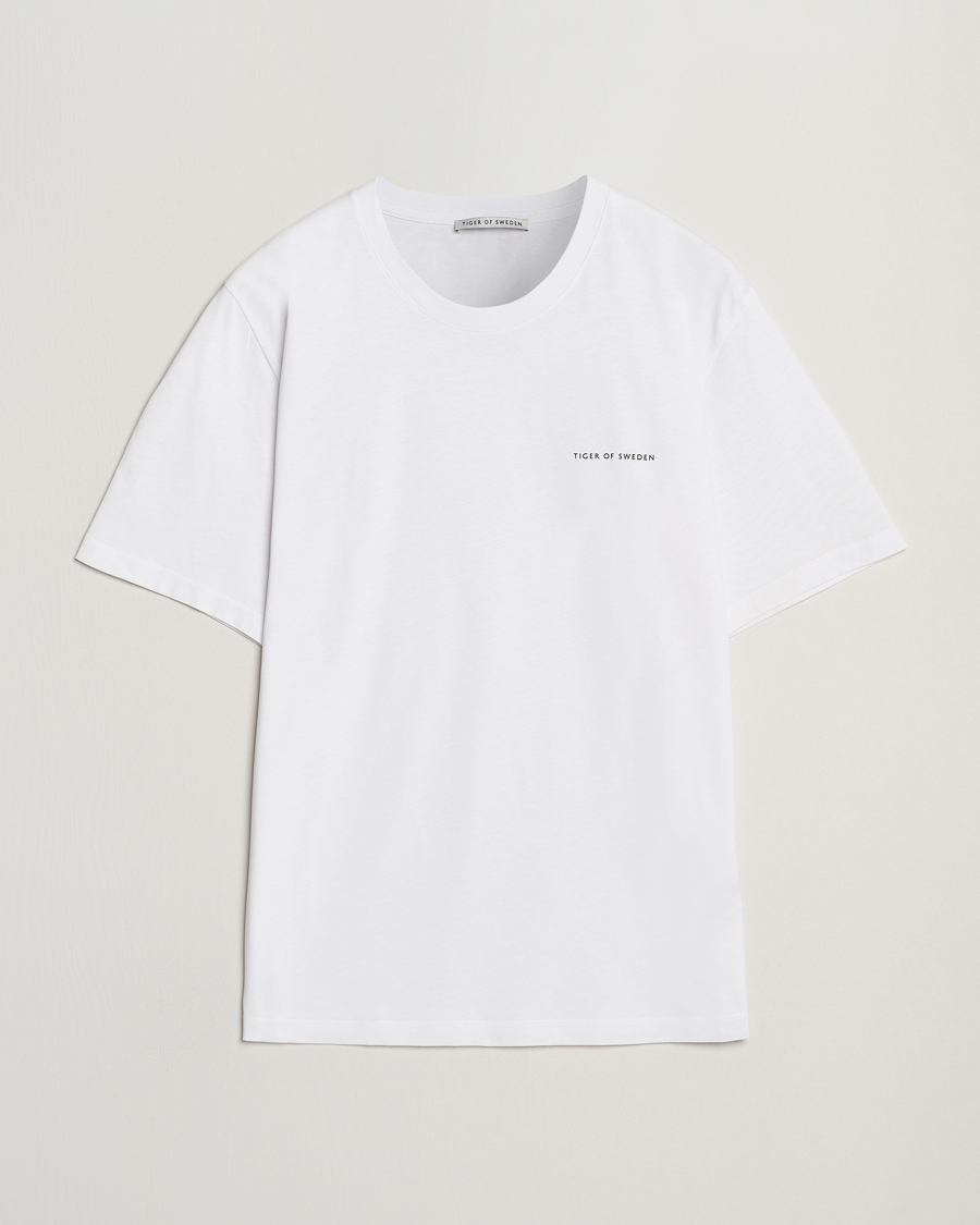 Homme | T-shirts | Tiger of Sweden | Pro Cotton Logo T-Shirt Pure White