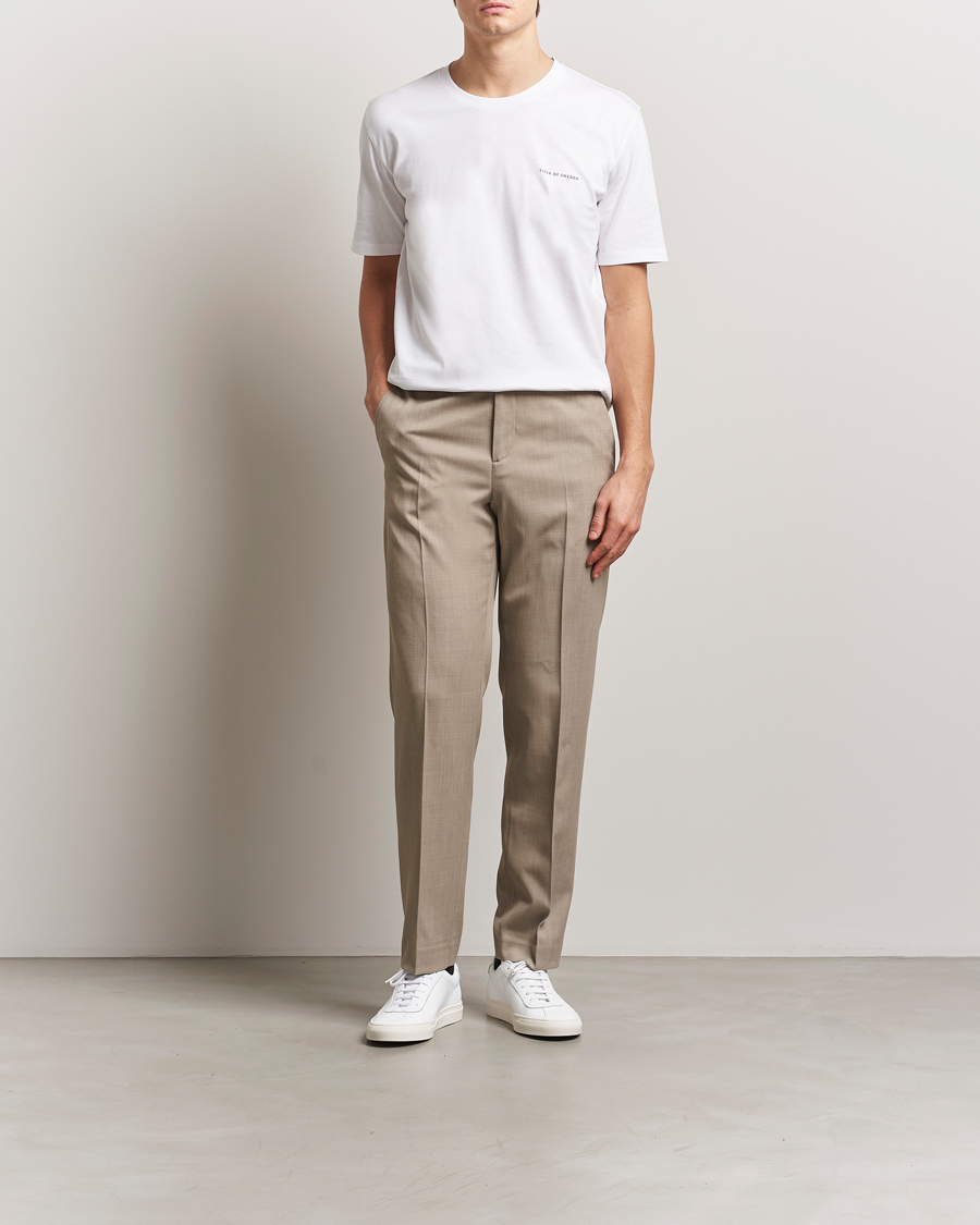 Homme | T-shirts | Tiger of Sweden | Pro Cotton Logo T-Shirt Pure White