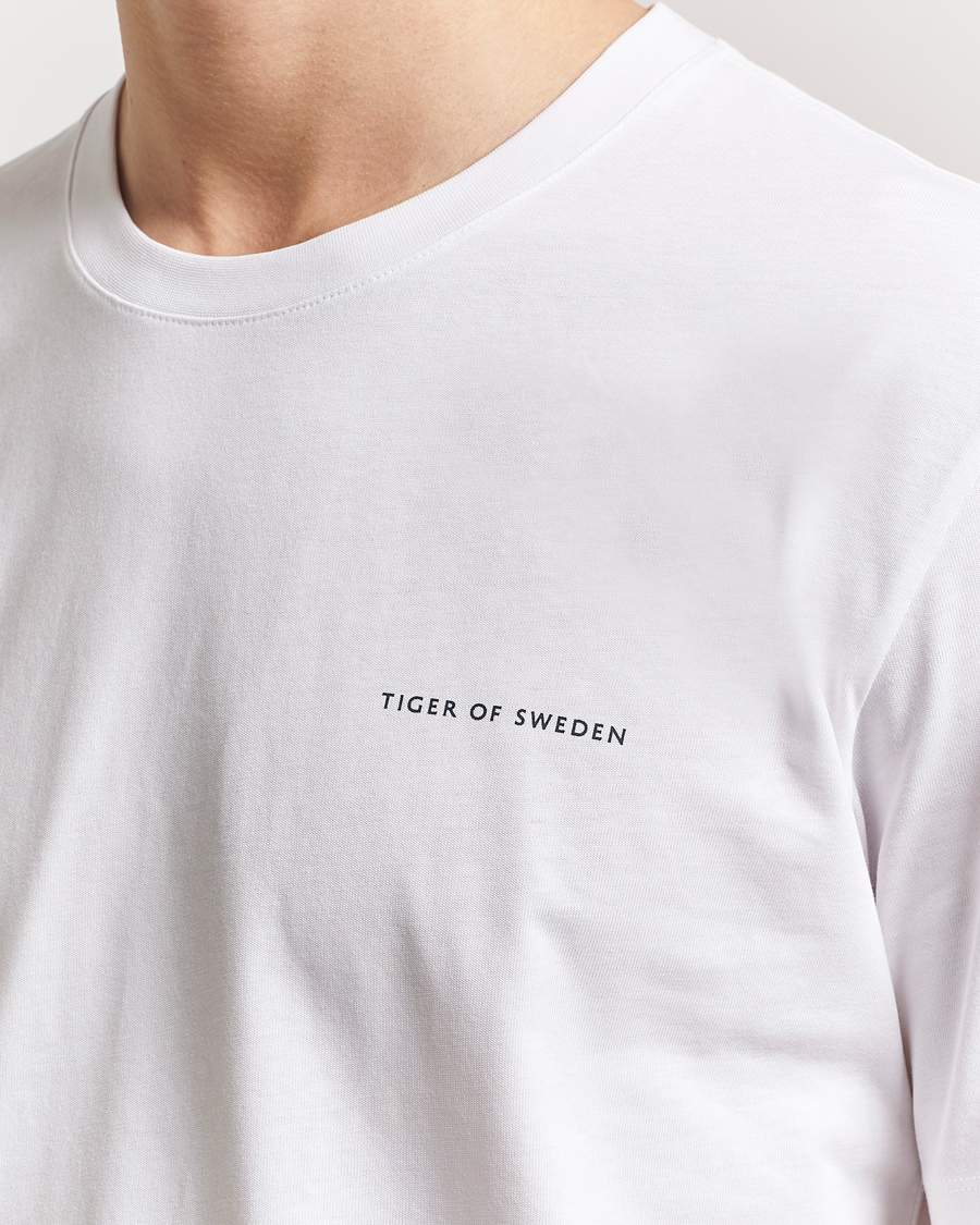 Homme | T-shirts | Tiger of Sweden | Pro Cotton Logo T-Shirt Pure White