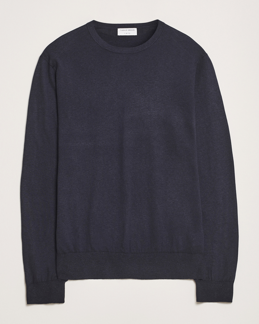 Homme | Pulls Et Tricots | Tiger of Sweden | Connor Linen/Cotton Sweater Light Ink