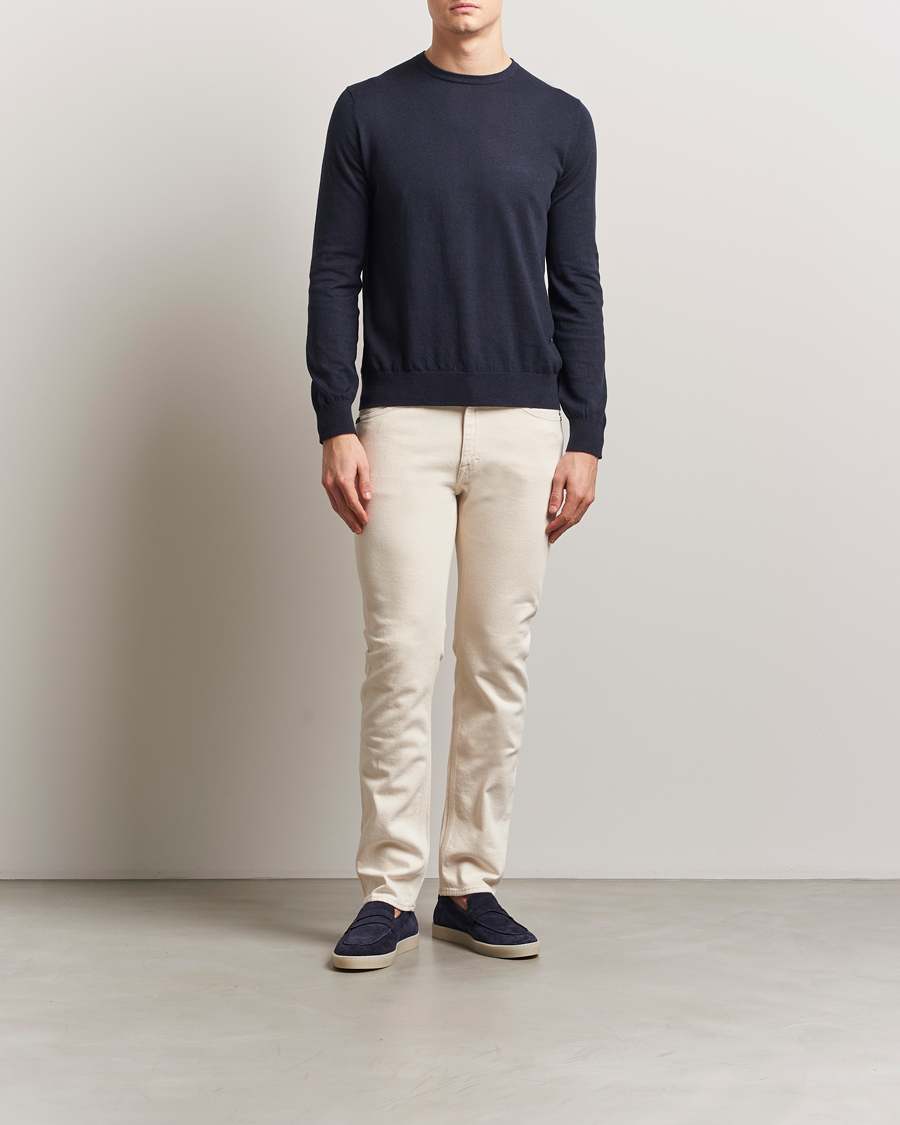 Homme | Pulls Et Tricots | Tiger of Sweden | Connor Linen/Cotton Sweater Light Ink