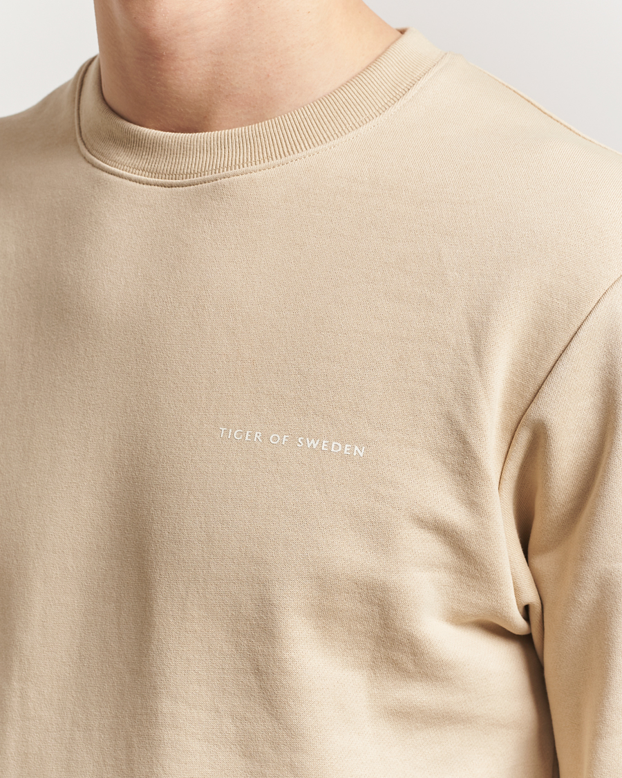 Homme | Pulls Et Tricots | Tiger of Sweden | Emerson Crew Neck Sweatshirt Practical Beige