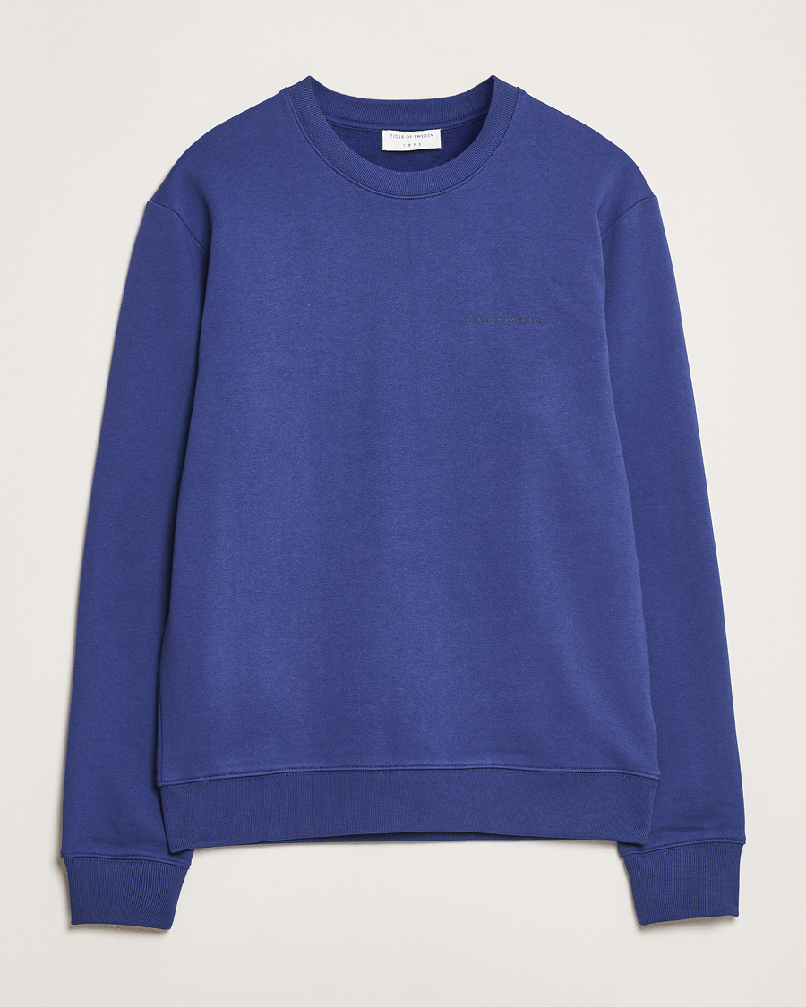 Homme | Pulls Et Tricots | Tiger of Sweden | Emerson Crew Neck Sweatshirt Pansy Blue