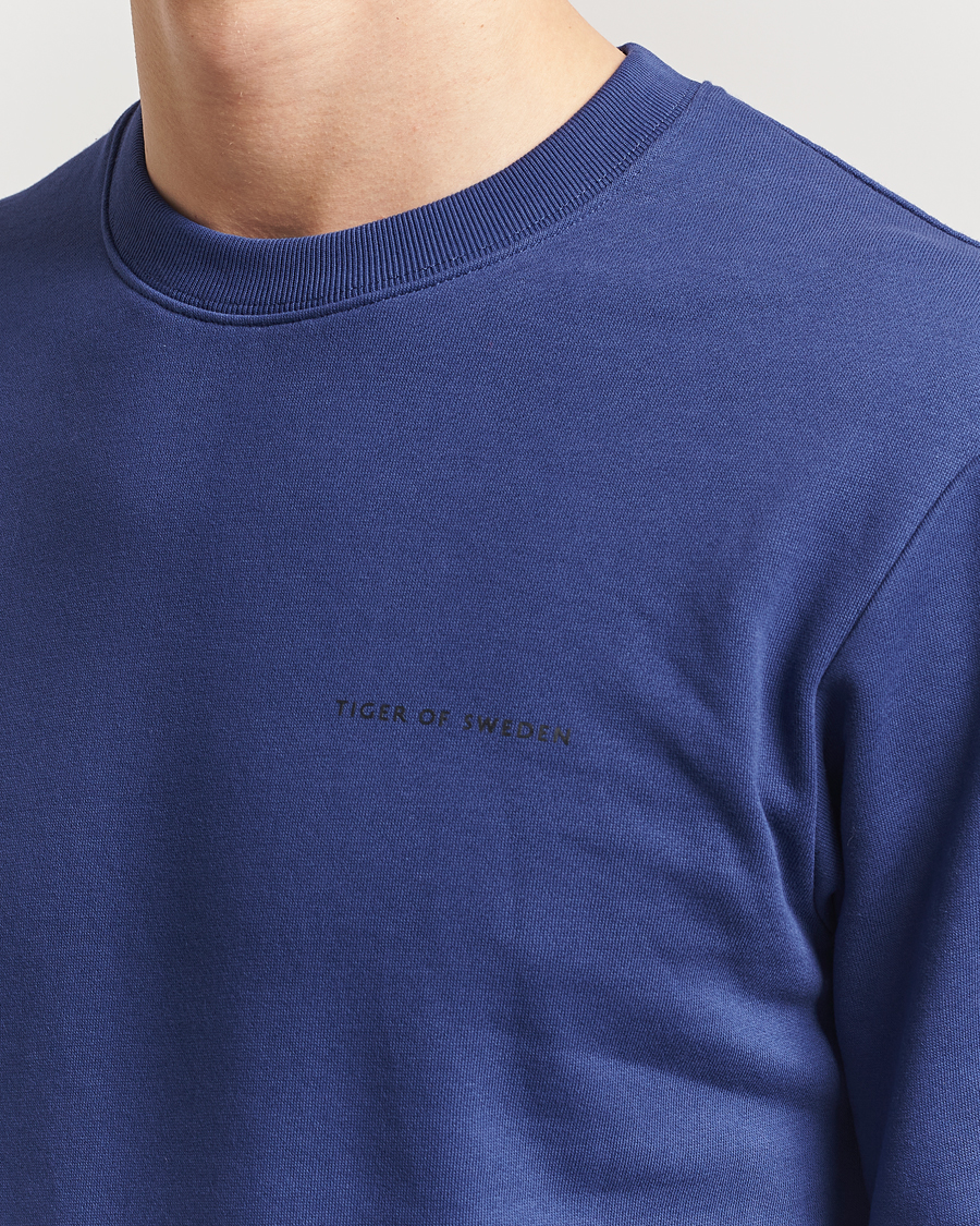Homme | Pulls Et Tricots | Tiger of Sweden | Emerson Crew Neck Sweatshirt Pansy Blue