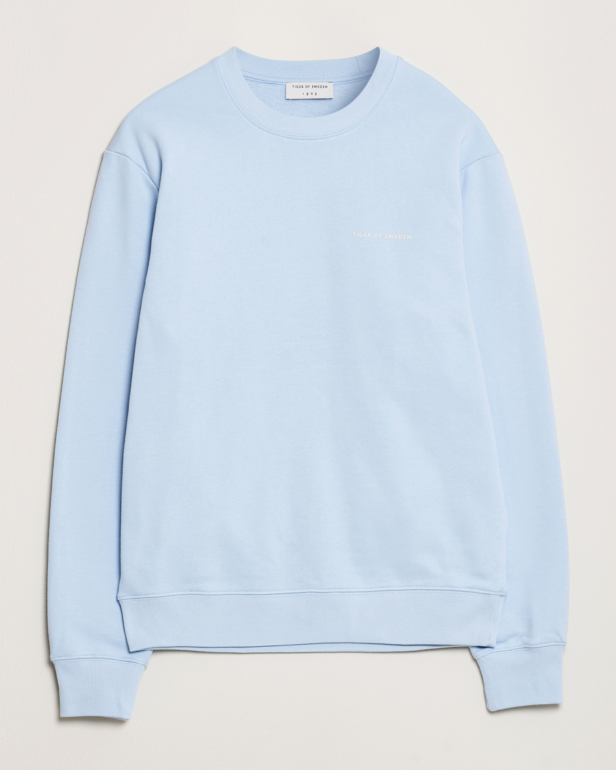 Homme | Pulls Et Tricots | Tiger of Sweden | Emerson Crew Neck Sweatshirt Light Blue