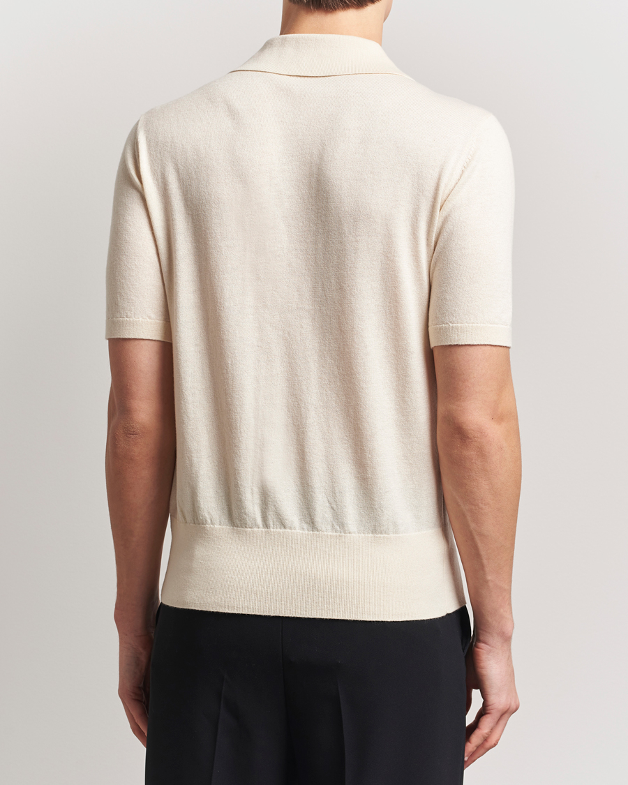 Homme | Chemises | Tiger of Sweden | Araawen Knitted Short Sleeve Shirt Off White
