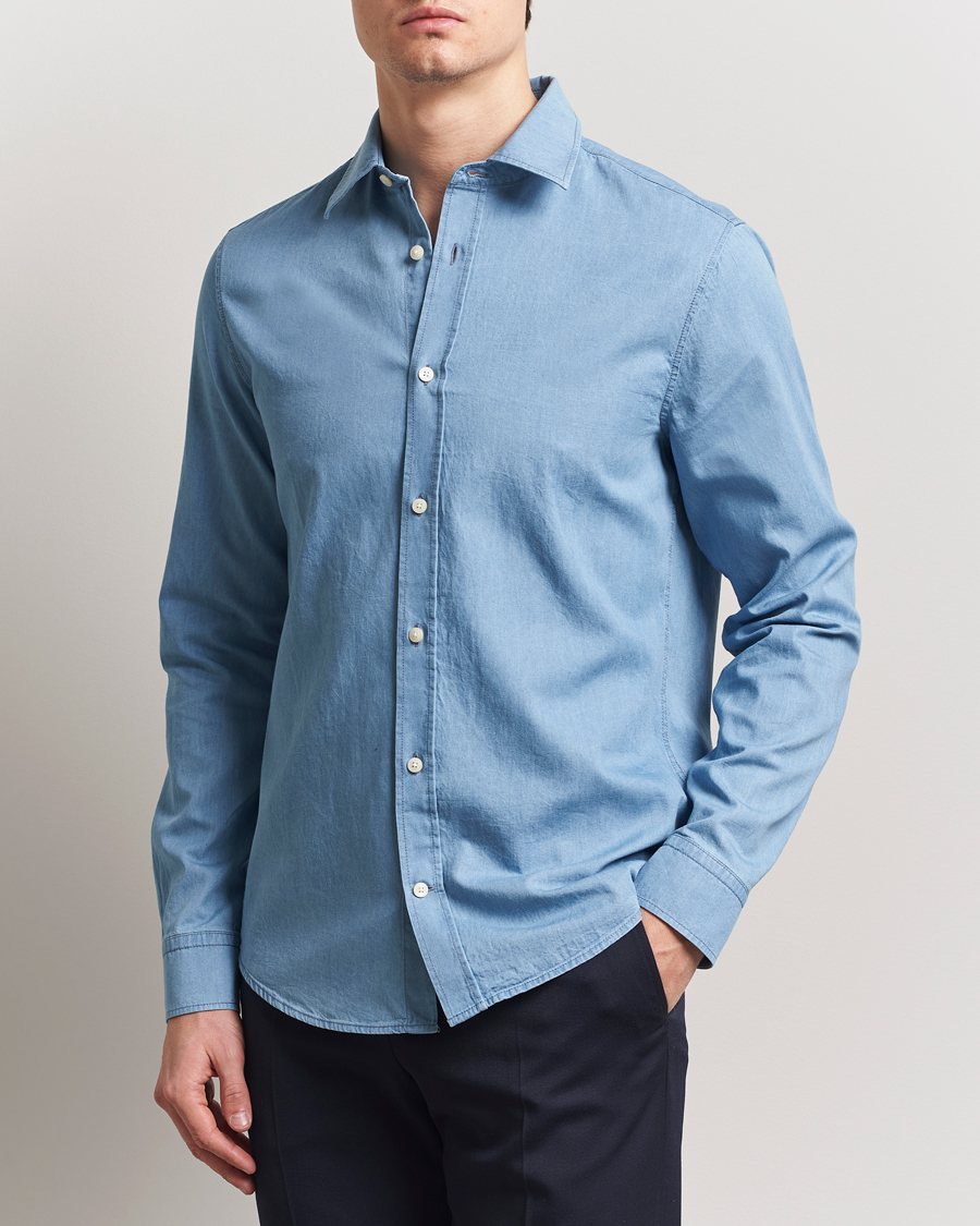 Homme | Chemises | Tiger of Sweden | Lowan Denim Shirt Blue