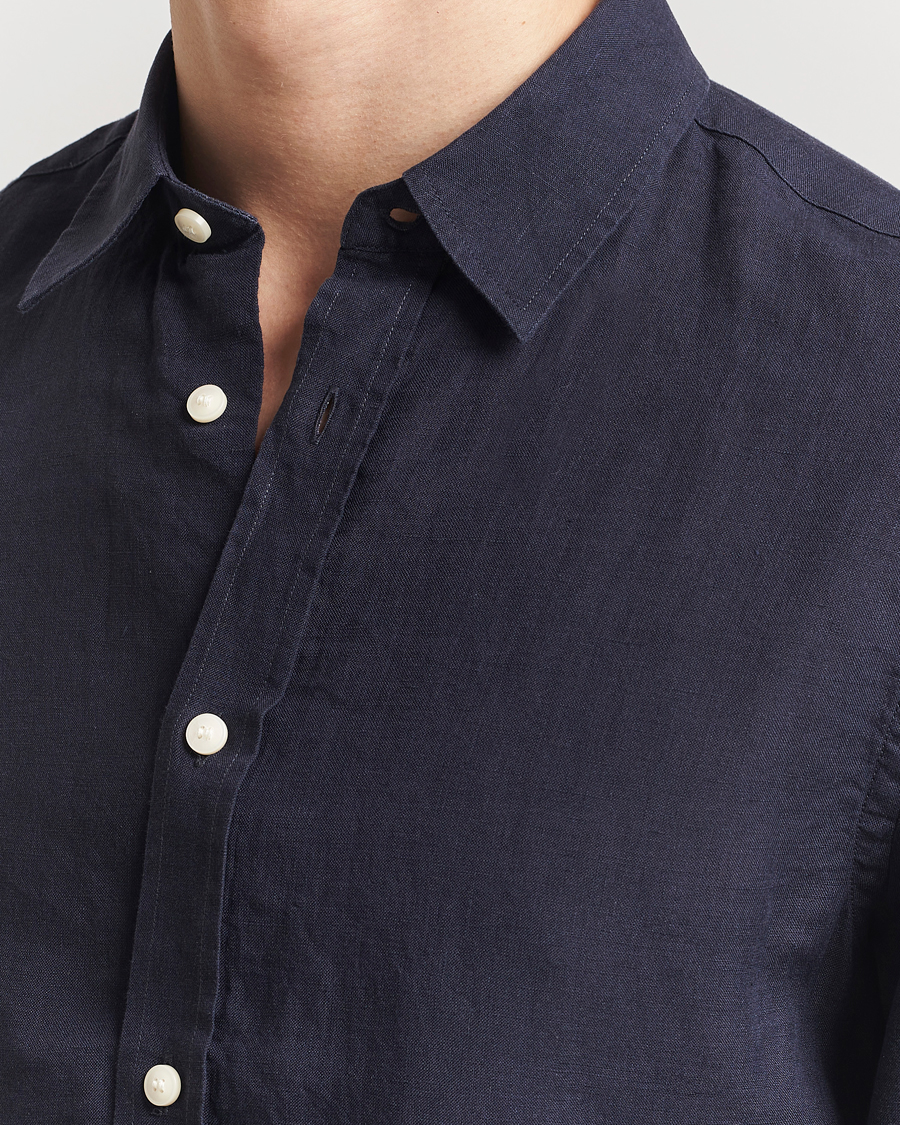 Homme | Chemises | Tiger of Sweden | Spenser Linen Shirt Midnight Blue