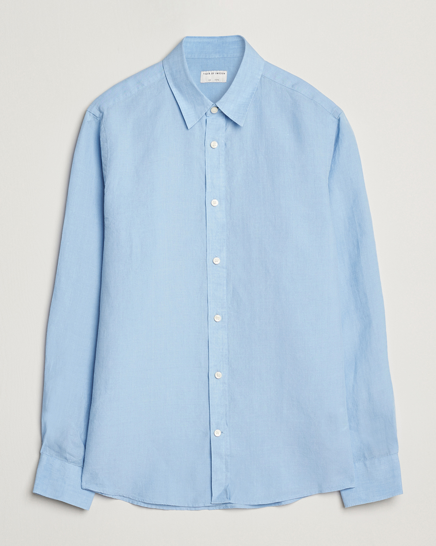 Homme | Chemises | Tiger of Sweden | Spenser Linen Shirt Summer Sky