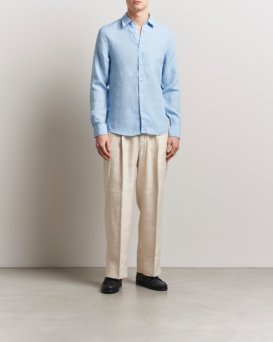 Homme | Chemises | Tiger of Sweden | Spenser Linen Shirt Summer Sky
