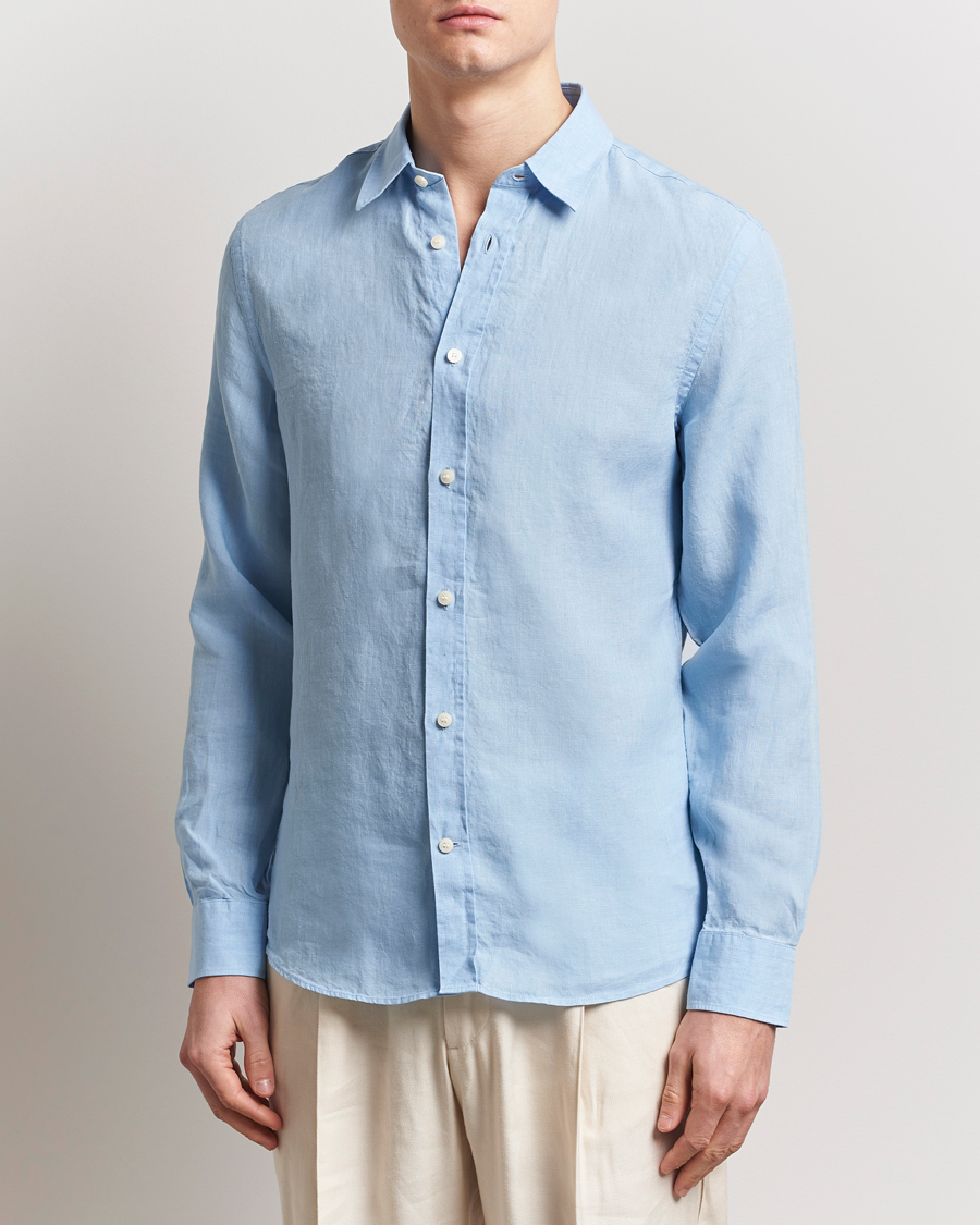 Homme | Chemises | Tiger of Sweden | Spenser Linen Shirt Summer Sky