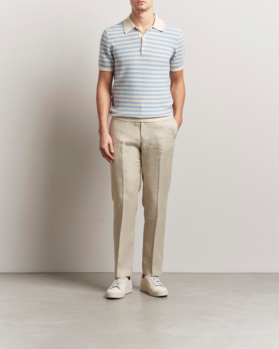 Homme | Pantalons | Tiger of Sweden | Tannen Linen Drawstring Trousers Cream Sand