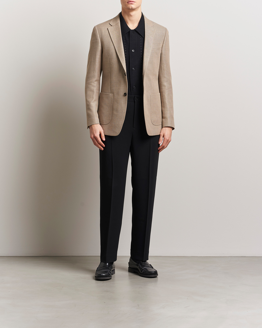 Homme | Blazers | Tiger of Sweden | Justin Linen/Cotton Structured Blazer Practical Beige