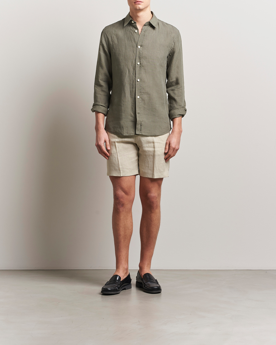 Homme | Shorts | Tiger of Sweden | Thiago Linen Shorts Cream Sand