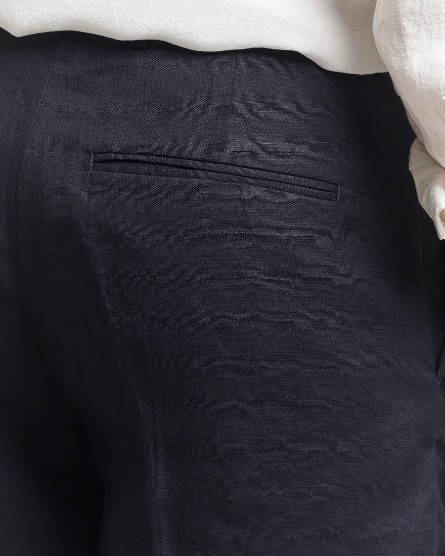 Homme | Shorts | Tiger of Sweden | Thiago Linen Shorts Midnight Blue