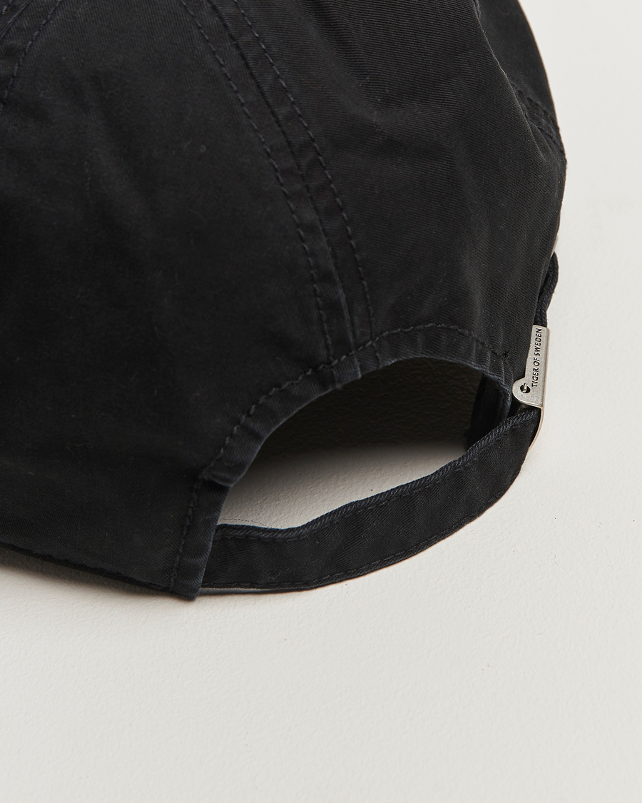Homme | Tiger of Sweden Hent Washed Logo Cap Black | Tiger of Sweden | Hent Washed Logo Cap Black