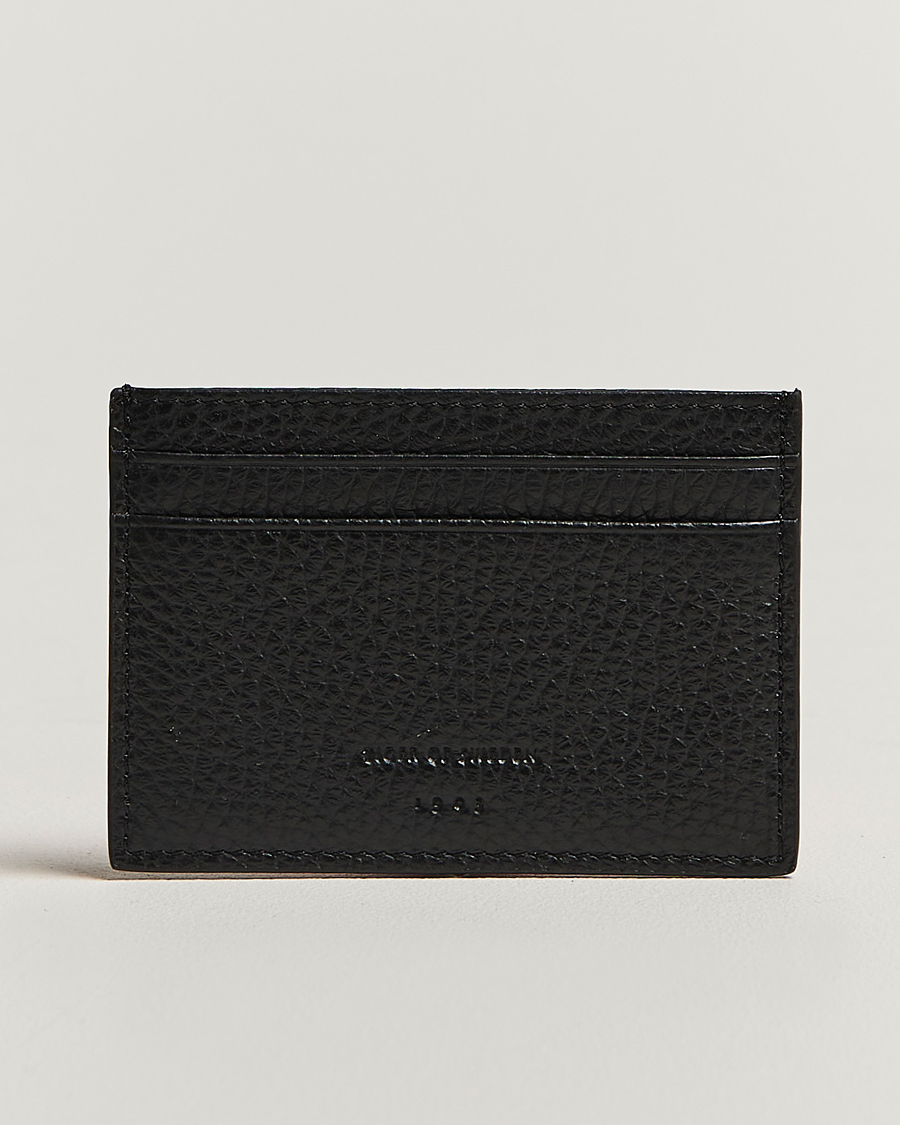 Homme | Tiger of Sweden Wharf Leather Card Holder Black | Tiger of Sweden | Wharf Leather Card Holder Black