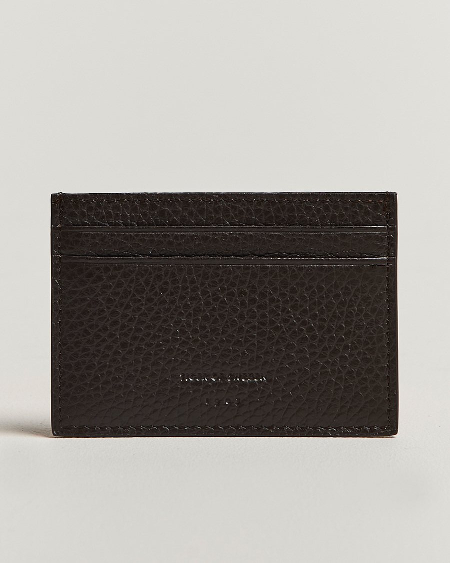 Homme | Tiger of Sweden Wharf Leather Card Holder Dark Brown | Tiger of Sweden | Wharf Leather Card Holder Dark Brown