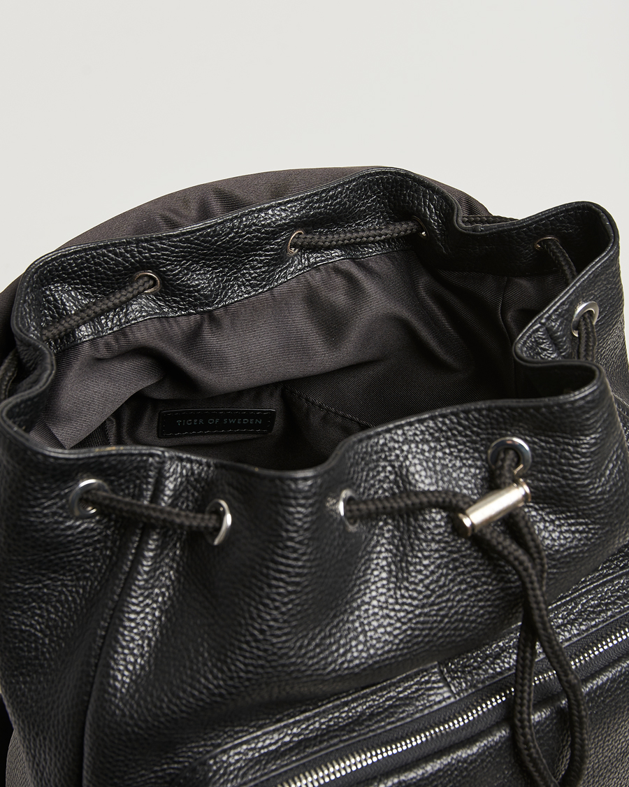Homme | Tiger of Sweden Baha Leather Backpack Black | Tiger of Sweden | Baha Leather Backpack Black