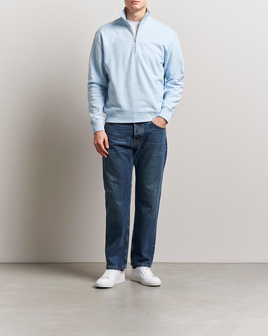 Homme | Pulls Et Tricots | Tiger of Sweden | Marlon Half Zip Sweatshirt Light Blue