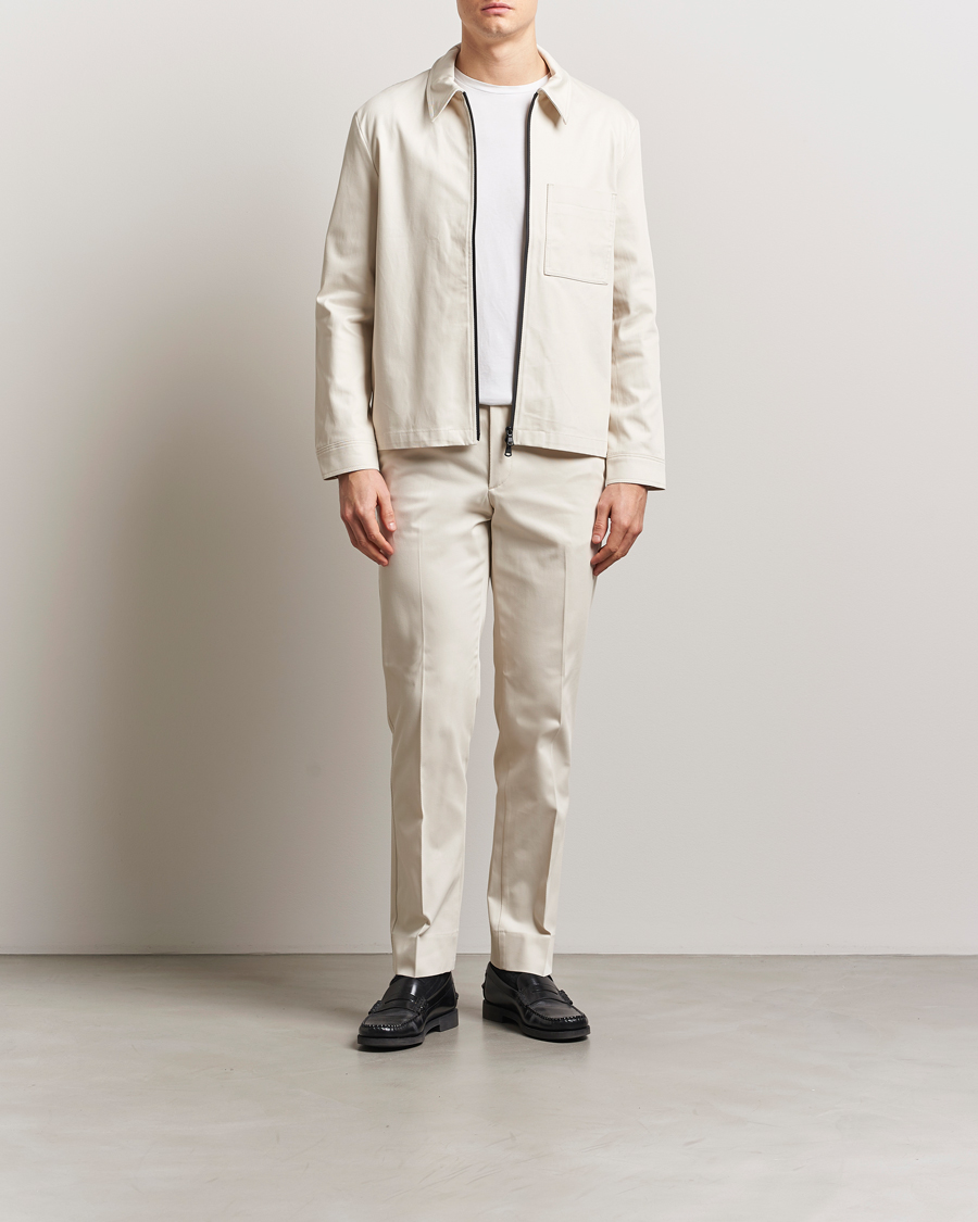 Homme | Chemises | J.Lindeberg | Julius Cotton Twill Overshirt Moonbeam