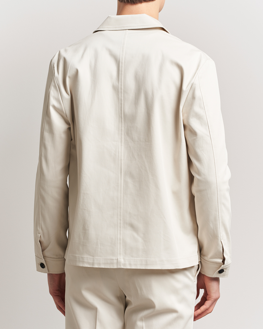 Homme | Chemises | J.Lindeberg | Julius Cotton Twill Overshirt Moonbeam