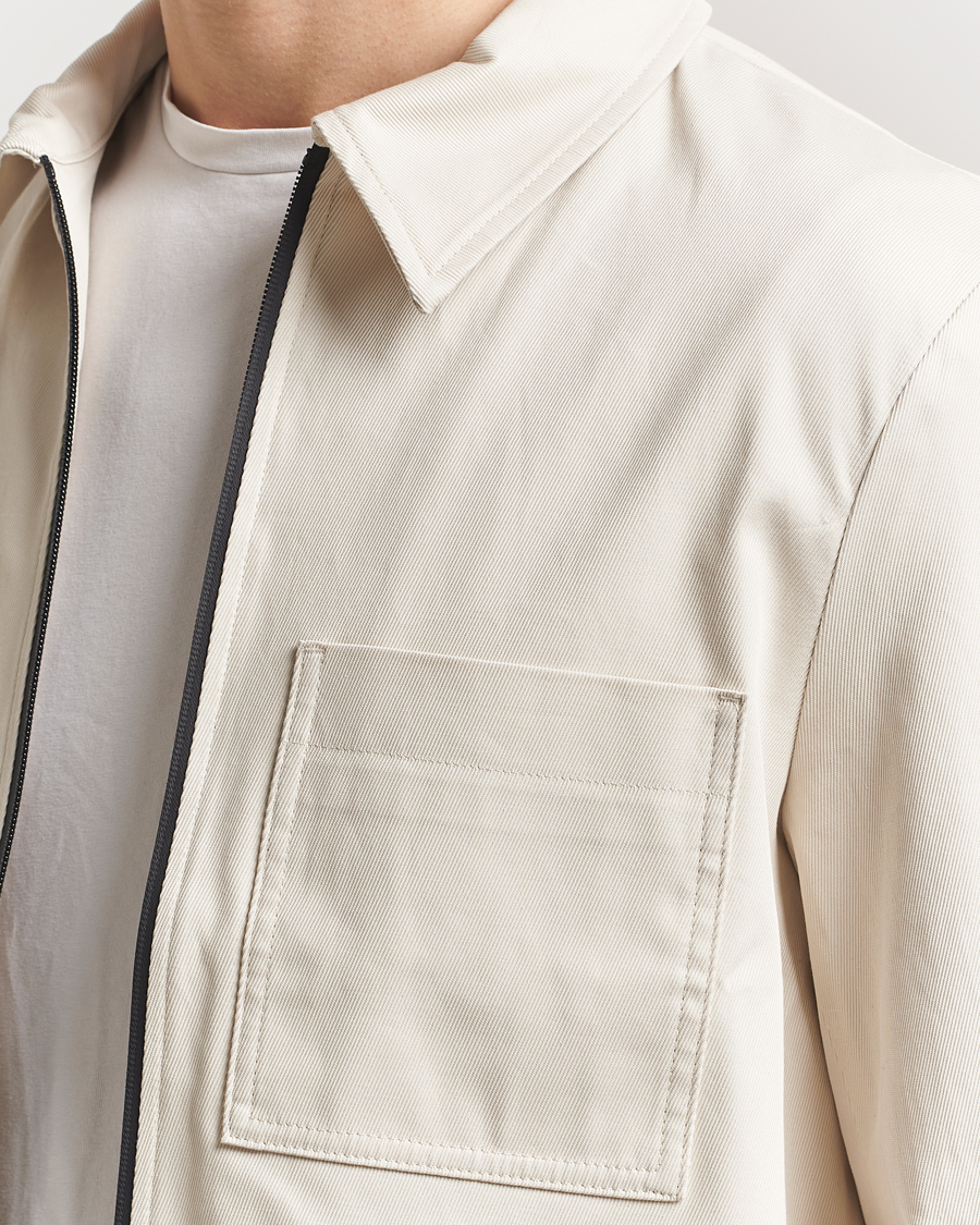 Homme | Chemises | J.Lindeberg | Julius Cotton Twill Overshirt Moonbeam