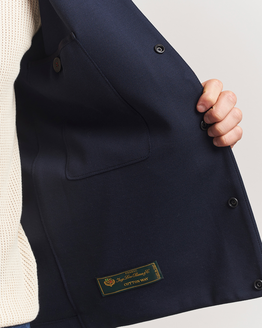 Homme | Manteaux Et Vestes | Harris Wharf London | Loro Piana Cavalry Twill Coach Jacket Navy Blue