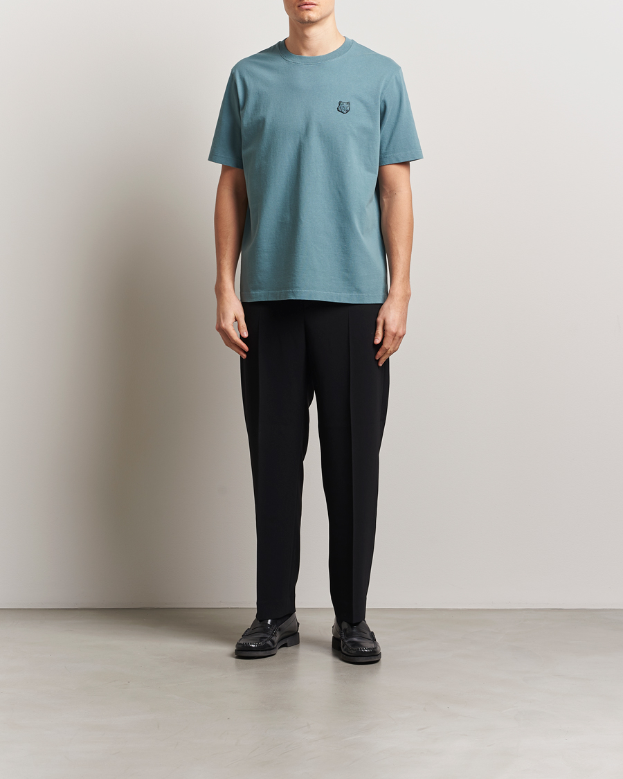 Homme | T-shirts | Maison Kitsuné | Tonal Fox Head T-Shirt Seine Blue
