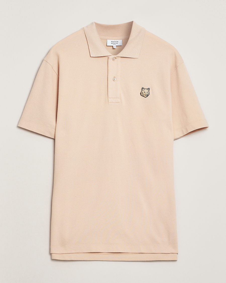 Homme | Polos | Maison Kitsuné | Tonal Fox Head Polo Smoke Beige