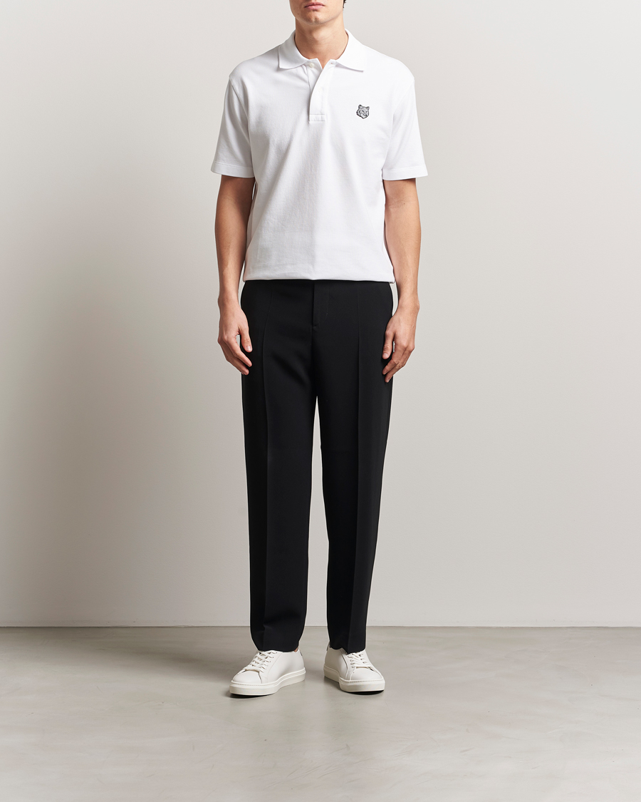 Homme | Polos | Maison Kitsuné | Tonal Fox Head Polo White