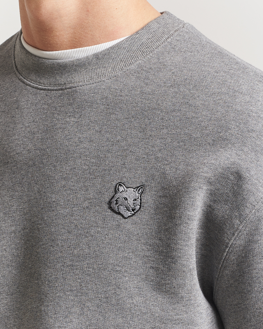 Homme | Pulls Et Tricots | Maison Kitsuné | Tonal Fox Head Sweatshirt Medium Grey Melange