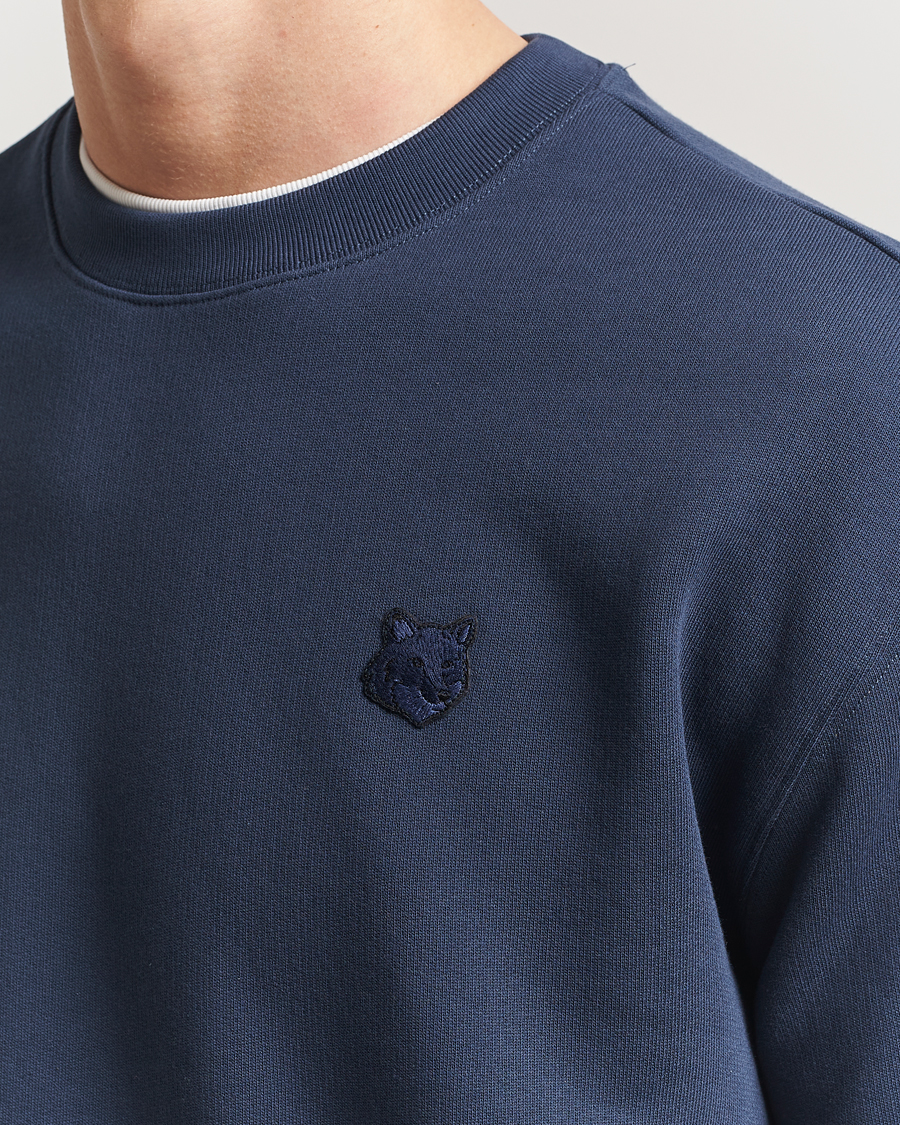 Homme | Pulls Et Tricots | Maison Kitsuné | Tonal Fox Head Sweatshirt Ink Blue