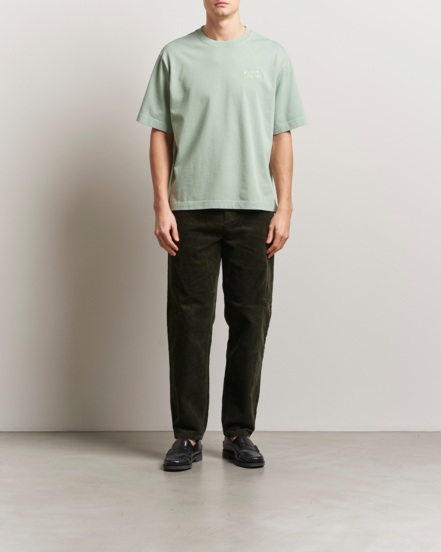 Homme | T-shirts | Maison Kitsuné | Handwriting Embroidery T-Shirt Vert De Gris