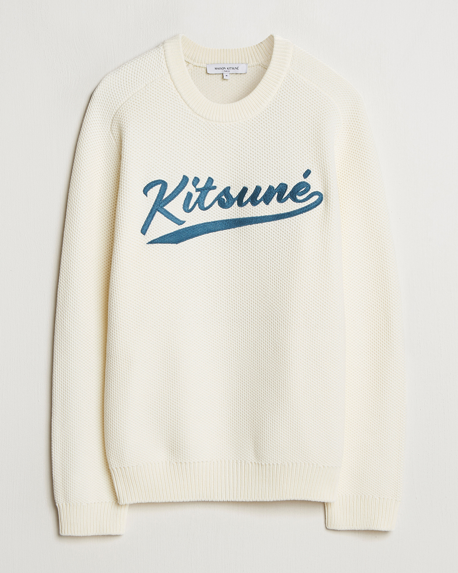 Homme | Pulls Et Tricots | Maison Kitsuné | Varsity Embroidered Sweater Milk