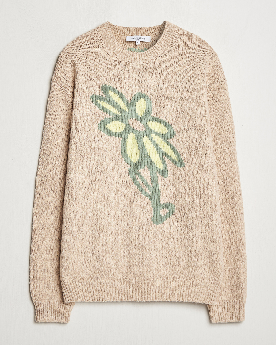 Homme | Pulls Et Tricots | Maison Kitsuné | Abstract Daisy Sweater Dune