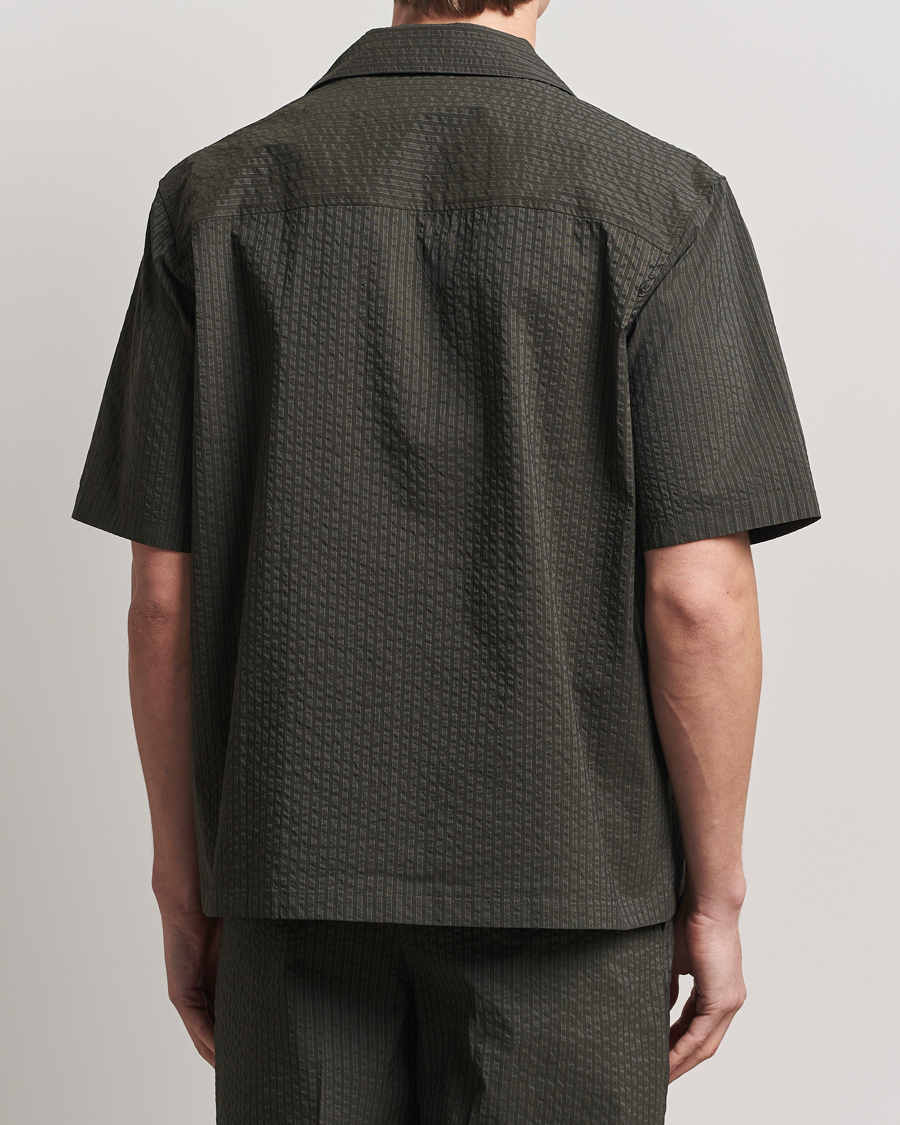 Homme | Chemises | Maison Kitsuné | Resort Seersucker Short Sleeve Shirt Ranger Green