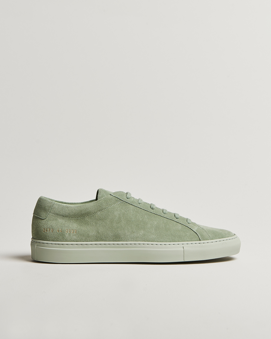 Homme | Common Projects Original Achilles Suede Sneaker Salvia Green | Common Projects | Original Achilles Suede Sneaker Salvia Green