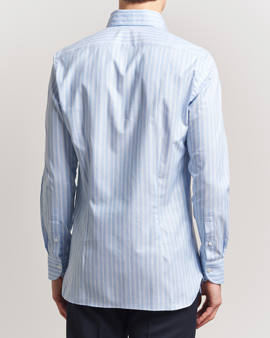 Homme | Chemises | 100Hands | Striped Button Down Oxford Shirt Blue