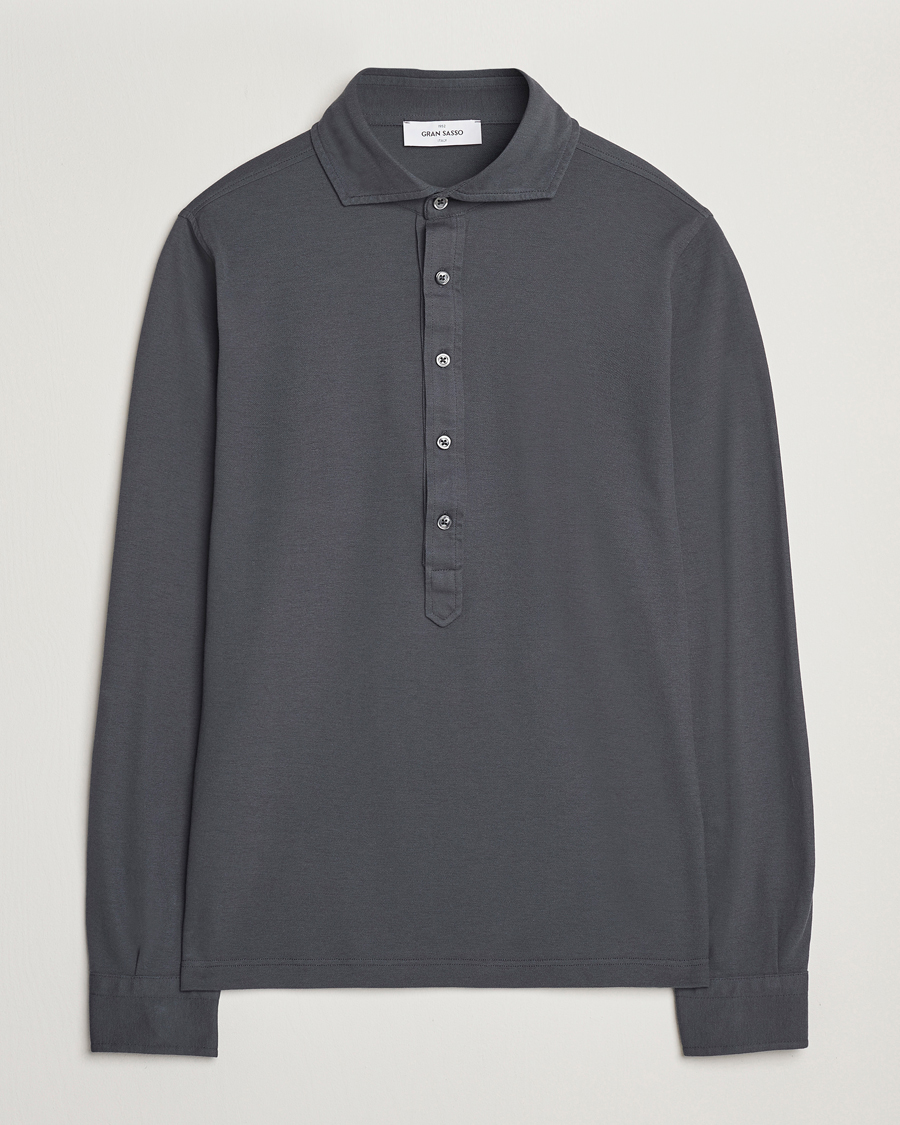 Homme | Chemises | Gran Sasso | Popover Shirt Charcoal
