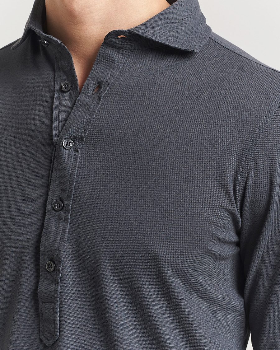 Homme | Chemises | Gran Sasso | Popover Shirt Charcoal