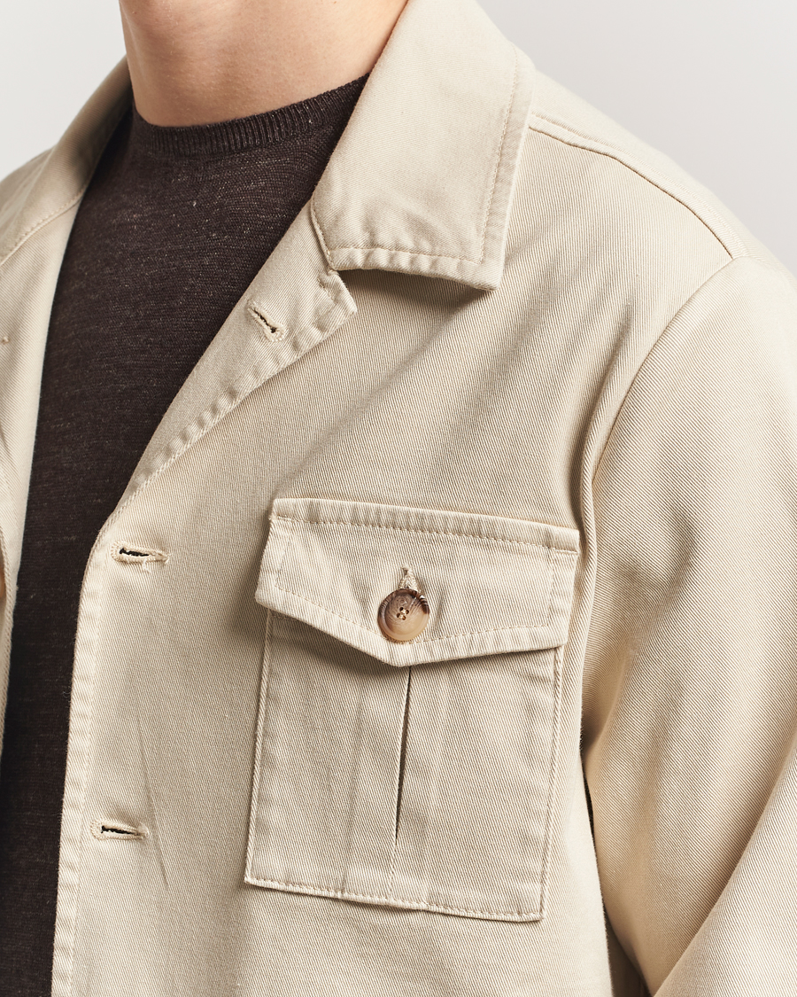 Homme | Manteaux Et Vestes | Gran Sasso | Cotton Twill Safari Jacket Beige