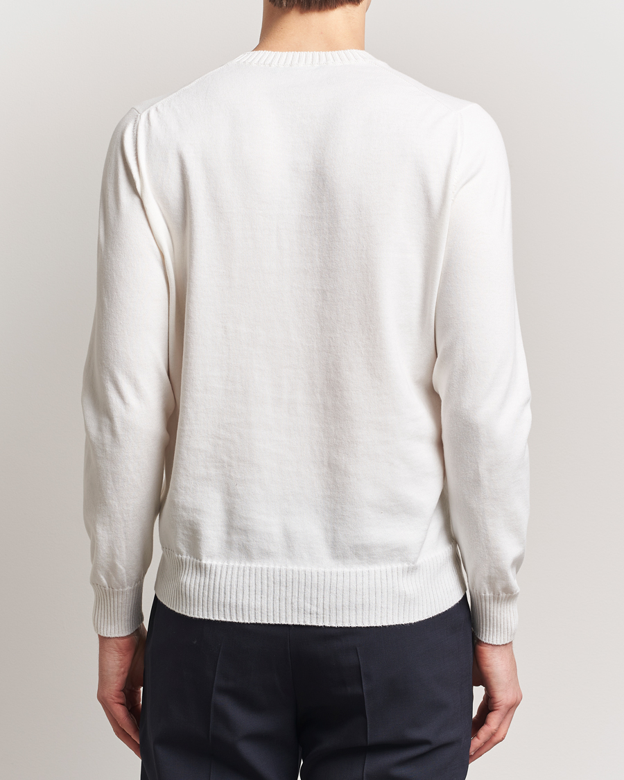 Homme | Pulls Et Tricots | Gran Sasso | Cotton/Cashmere Knitted Crew Neck Sweater Cream Melange